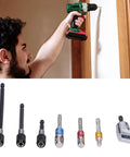 Colorful 7 Piece Socket Adapter Kit With Hex Shank And Extension Set For Screwdriver Bits In 1/2 1/4 And 3/8 Inch Sizes Makes Heavy Duty Work Easy Peasy Anytime used with drill and adapters