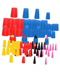 Super Tough High Temp Silicone Rubber Tapered Plugs Kit With Conical Hole Stoppers For Sealing, Cracking Resistant And Heat Proof Stopper Solution That Fits Like A Charm. Assorted tapered silicone rubber plugs kit, multiple sizes and colors