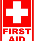 Heavy Duty Aluminum First Aid Sign 8x12 Inches Weatherproof And Rust Free Pre Drilled For Easy Mounting Bold Red Cross Emergency