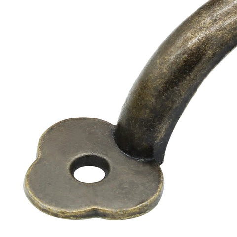 Close-up of bronze finish on 12 Pack Barn Door Handles Rustic Gate Pulls Bronze Metal Hardware Includes 24 Screws For Cabinet Garage Closet