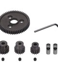 54T 0.8 32 Pitch Metal Spur Gear Set With 15T 17T 19T Pinions And 3.175mm Coupler For Traxxas Slash RC Vehicles
