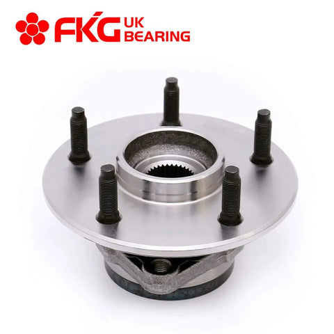 Front Wheel Bearing Hub Assembly For 2000 2001 Dodge Ram 1500 4WD Front Left Or Right 5 Lug No ABS Replacement Set Of 2 Durable OE Quality Precision Balanced Direct Fit Rust Resistant, visible with FKG branding and five lug bolts.