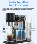 Internal view of Automatic Cold Brew Coffee Maker Featuring Continuous Drip Extraction, Durable Aluminum Chassis, One Liter Jar.