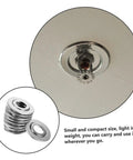 Twenty Pack Heavy Duty Stainless Steel Double Disc Escutcheon Plates For Fire Sprinkler Heads decorative cover plate installed on ceiling.