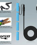 AA Battery Replacement Power Supply Cable for Continuous 24 Hour Use with premium copper wire and USB plug