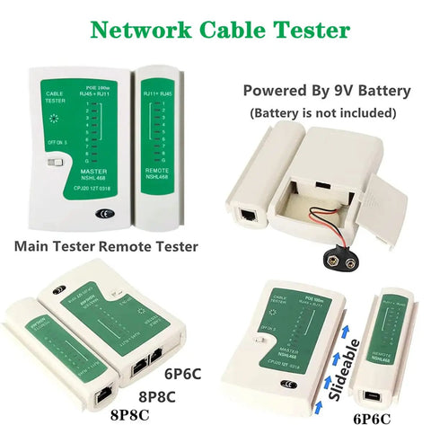 Portable Network Tool Kit For Cat5 Cat5e Cat6 Cables 11 In 1 Ethernet Crimping And Testing Set With RJ45 RJ11 Connectors