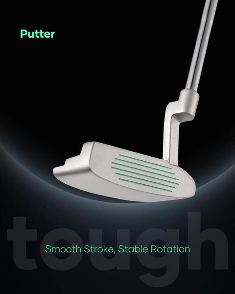 Golf putter from 9 Piece Complete Golf Club Set For Beginners And Weekend Golfers With Steel Shafts This All In One Package Includes