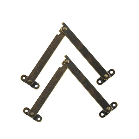 2 Pack Lid Lift Hinge With Damper For Jewelry Boxes And Cases Easy Install Vintage Style Flap Stay Support Prevents Slamming Sturdy Metal Hinge 186x31mm
