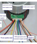 Wiring diagram of High Efficiency Brushless Servo Motor With Built In Drive 9V To 24V DC PWM Speed Regulation 100 Line Encoder