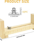 Dope Wood Bracelet Jig Kit For DIY Paracord Knitting And Bracelet Making with U Shape Clear Scale and Two Clamps, shown with dimensions.