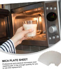 Six Piece Microwave Oven Mica Sheet Insulation And Waveguide Cover with hand placing glass in microwave