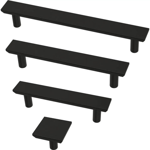 Matte Black One And One Eighth Inch Square Cabinet Knobs 10 Pack For Dresser Drawers Kitchen Cabinets Vanity Furniture Closet Easy Install Modern Minimalist Hardware That Updates Any Space