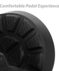 Close-up of Replacement Bike Pedal Plates For Exercise Bike Beefy Heavy Duty Folding Pedals With Straps Built To Last