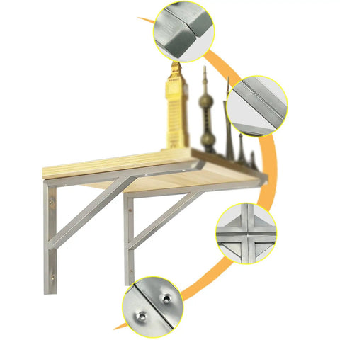 Top Notch Heavy Duty L Shape Shelf Brackets For Secure Wall Mounts, Corrosion Proof Stainless Steel Corner Supports, Easy Install Floating Rack Hardware, Built Like A Tank And Ready To Load Up, Set Of Two