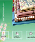Built Tough Portable Wardrobe With Magnetic Snap Doors And Reinforced Steel Frame, stack of colorful thick polyester taffeta fabrics.