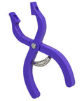 Foolproof Safety Eyes Jig Pliers For Doll Faces, purple plastic tool with steel springs for secure hobby installations.