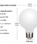Specifications of LED bulb for Cool Modern Sputnik Ceiling Chandelier, 6 Light LED Fixture With Included Bulbs, Gold Finish.