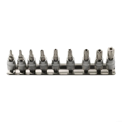 Grab This Sick 9-Piece Pentalobe Socket Set With Chrome Vanadium Steel Bits For Torx Security Screws Repair And Electronics Gadgy Fixes, TS10-TS50 on rack