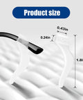 Product size view of Anti Slip Silicone Eyeglass Ear Grips For Sports Glasses And Sunglasses, 1.8 inches in length.