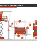 Product parameters of Heavy Duty Electric Hydraulic Lift Platform For Warehouse Vertical Cargo Transfer and Seamless Operation.