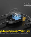 Heavy Duty Steam Cleaner With 2L Water Tank, 28 Piece All In One Multipurpose Kit showing transparent tank view
