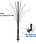 16 Inch Rubber Duck Flexible Mast Boat Radio Antenna For FM AM Stereo showing flexibility and 180-degree swivel base