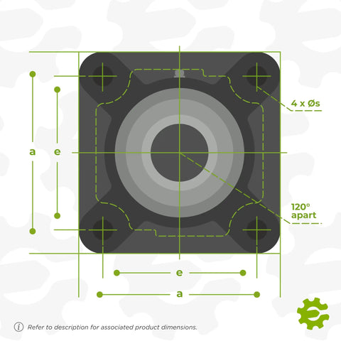 Rock Solid Stainless Steel Four Bolt Flange Bearing Unit With Set Screw Locking For 1 5 16 Inch Bore And 3 6 2 Inch Bolt Spacing For Industrial Fans Mixers And Shop Work When You Need Heavy Duty Gear To Get The Job Done Today. four-bolt flange bearing unit dimensions diagram