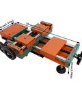 Yokoma Dual Motor Mini Wood Lathe 350W Variable Speed 220V Desktop Machine with adjustable orange and green base.