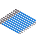 Premium S2 Steel Batch Heads Screwdriver Bit Kit With Impact Proof Construction For Home Decor And Heavy Duty Installation Or Disassembly Projects Featuring Durable 6.35mm Handle Diameter For Professional Grade Performance Every Single Time, blue hex shank bits
