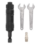 Heavy Duty Pneumatic Die Grinder Pumping 24000 RPM With A Precision Machined Chuck and two wrenches for tool adjustment.