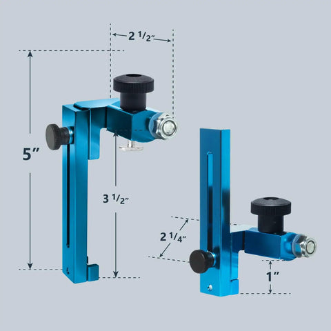 36-Inch Multi T Track For Woodworking, Awesome Universal Two And One Quarter Inch High T-Slot Extrusion, blue anodized pieces