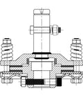 Rugged 1 3/8 Inch PTO Slip Clutch For Farm Tractors, adjustable carburized steel safety coupling design for rotary cutters.