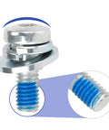 Close-up of heavy duty high tensile steel fastening bolt for M365 scooter, showing thread details and secure fixing components.