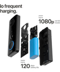 Upgraded 1080P Video Doorbell With Chime Wireless Battery Or Wired Power IP66 Weatherproof Two Way Audio Motion Alerts