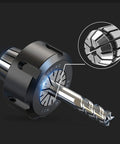 Two Pack ER11 Collet One Eighth Inch High Precision Spring Collet Chuck for CNC Engraving Machines illustration with end mill