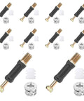 10 Piece Cam Lock Screws 35mm Cam Fitting With Dowel And Pre Inserted Nut 3 In 1 Furniture Connecting Kit