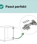 3D Soft Close Cabinet Hinge For Besta Doors With Cover, Easy Install And Adjustable Tension with screws shown