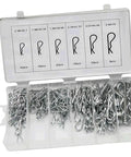 R Shape Cotter Pins Set 150 Pieces Carbon Steel Small Metal Spring Pins With Storage Box Portable Fastener Kit