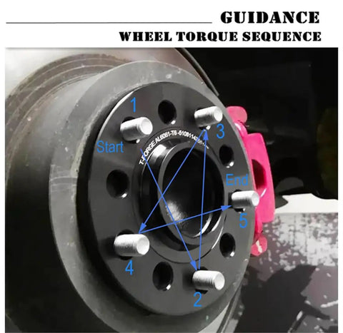 Wheel torque sequence diagram for 4 Piece M12x1.5 Beefy Chrome Wheel Lug Nut And Stud Set For Toyota Cars Like Corolla Camry Celica 4Runner