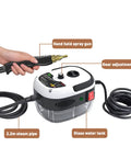 Heavy Duty 2500W Steam Cleaner With Hardcore Pressure And Acid Resistant Tank For Home Cleaning Disinfectant Ready device with accessories