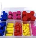 High Temp Silicone Rubber Tapered Plugs Assortment Kit 100 Pcs Durable Heat Resistant Protectors For Pipes Prevents Cracking Or Shrinking Easy Install And Super Tough, assorted silicone plugs in plastic organizer