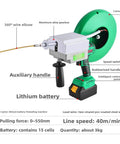 XIVUIFOI Automatic Electric Wire Threader Machine 550Nm Torque with ergonomic design, lithium battery, and PVC-coated lead line.