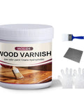 Top Shelf Water Based Polyurethane Acrylic Sealer Drops A Smooth Semi Gloss Clear Coat On Wood to Crush Scratches and Kick Moisture to the Curb While Keeping Your Home Renovation Looking Damn Fine Inside This Handy Sixteen Oz Container, includes wood varnish tin, brush, gloves, and sanding pad.