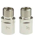 Pair Of Bike Pedal Extenders For Nine Sixteenth Inch Spindle Pedals Extends Reach By Twenty Millimeters 0.79 Inch Durable Chrome Moly Steel
