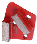 Set Of 3 Trapezoid Concrete Grinding Discs With 30 Grit For Floor Grinders showing single red disc with 30-grit segments