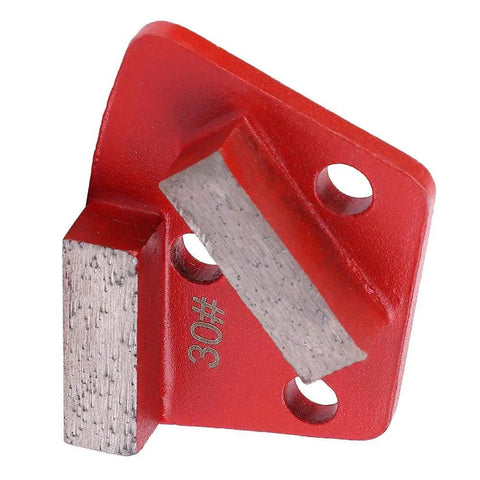 Set Of 3 Trapezoid Concrete Grinding Discs With 30 Grit For Floor Grinders showing single red disc with 30-grit segments