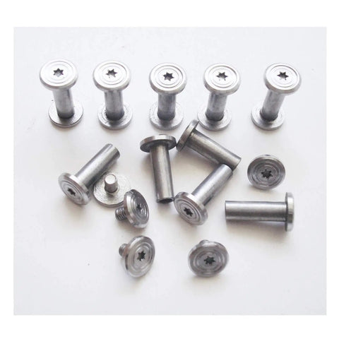 Ten Pack Knife Handle Fasteners And Rivets For EDC Pocket Knives, Stainless Steel Bracket Bolts And Tactical Lock Shaft Rivets, T8 screws.
