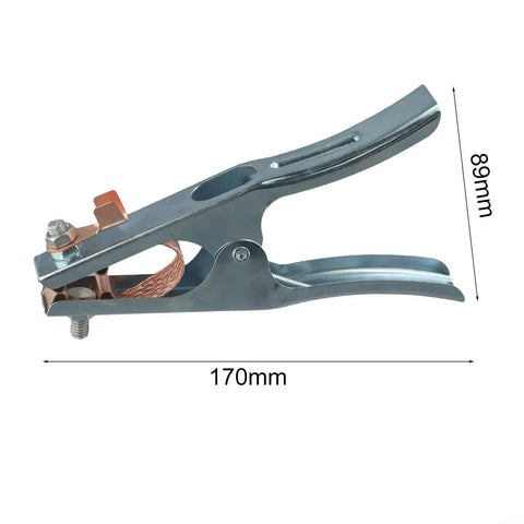 Heavy Duty Welding Ground Clamp For Mig Tig And Mma Welders with snug copper jaw grip, 170mm long, ergonomic handle design.