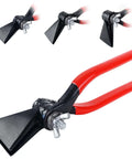 3 In 1 Sheet Metal Bender Pliers With Adjustable Jaw For Bending Flattening And Seaming Metal, red handle, side view