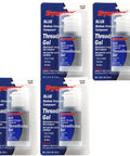 Blue Gel Threadlocker Medium Strength For Metal Fasteners Removable With Hand Tools 1.20 Oz Bottles in packaging